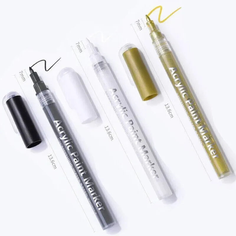 Marker pens are suitable for detailed drawing, writing and marking - Black