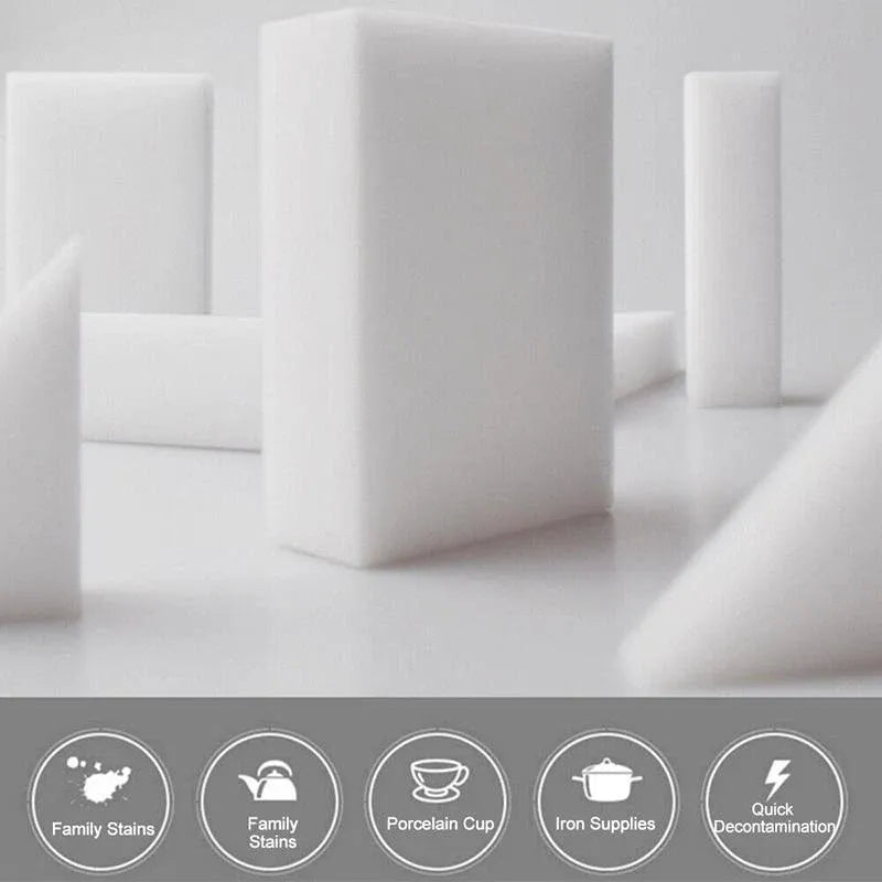 100PCS/200PCS Nano Magic Sponge Eraser Melamine Cleaning Pads - 100PCS