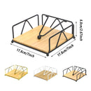 Steel Napkin Holder Serviette Rack Organiser Kitchen Serving Bar 3 Colours - Gold