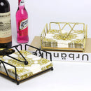 Steel Napkin Holder Serviette Rack Organiser Kitchen Serving Bar 3 Colours - Gold