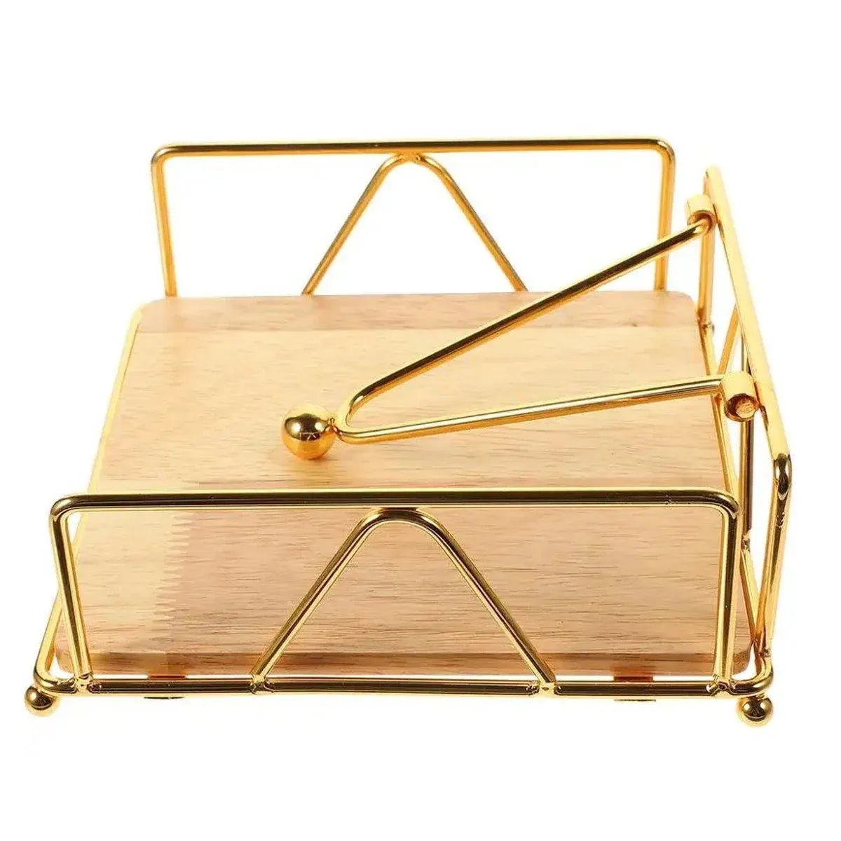 Steel Napkin Holder Serviette Rack Organiser Kitchen Serving Bar 3 Colours - Gold
