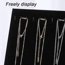 24Hooks Necklace Display Stand Wooden Jewelry Organizer for Store Home Use