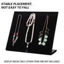 24Hooks Necklace Display Stand Wooden Jewelry Organizer for Store Home Use