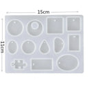 12 Silicone Moulds for DIY Jewellery Pendant Resin and Craft Making
