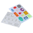 12 Silicone Moulds for DIY Jewellery Pendant Resin and Craft Making