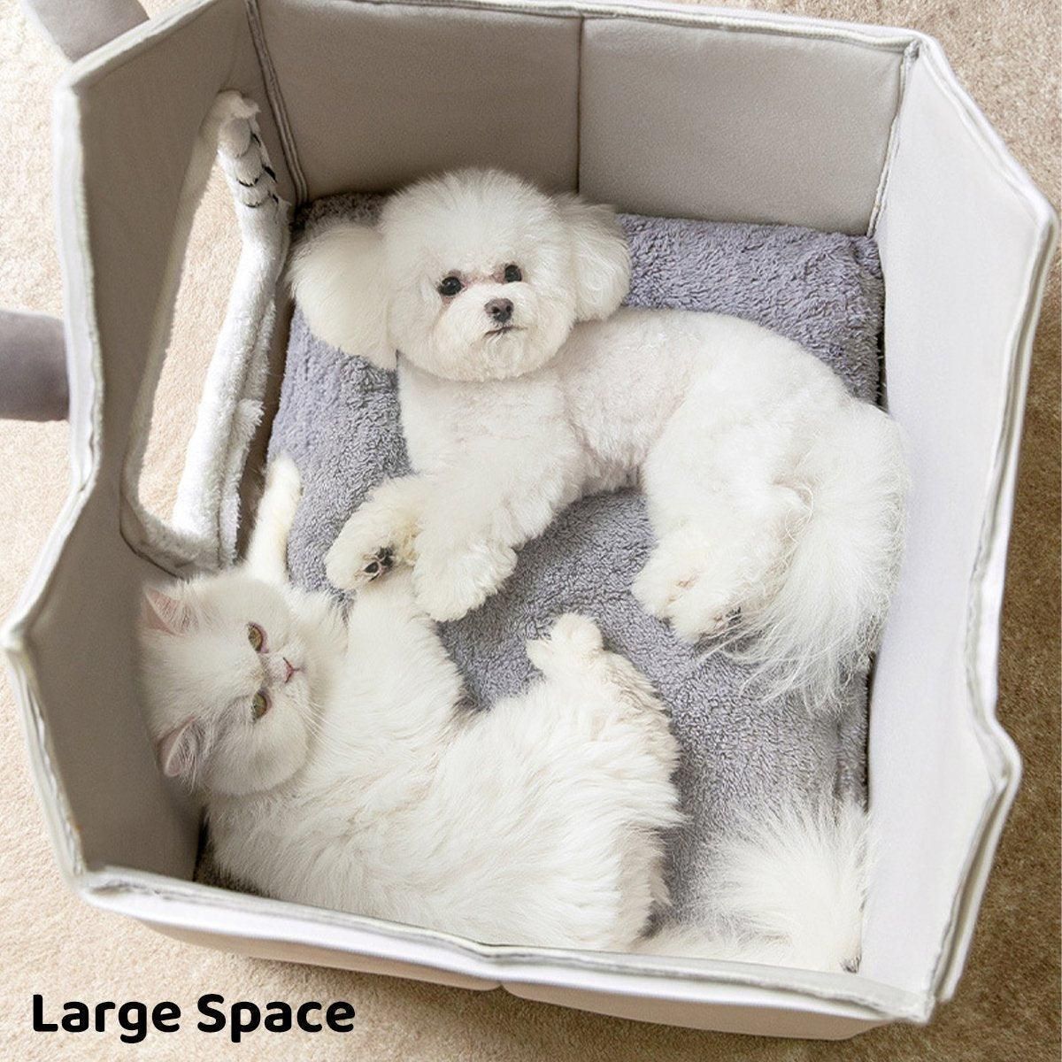 Removable Washable Pet House Four Seasons Cat Enclosed House - Brown-S