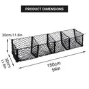 Trunk Cargo Net Bag Stereo Boot Storage Organiser SUV Pickup 4 Compartment 150cm
