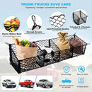 Trunk Cargo Net Bag Stereo Boot Storage Organiser SUV Pickup 4 Compartment 150cm