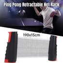 Retractable Table Tennis Net, Black and Red, 190 x 15 cm