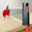 Retractable Table Tennis Net, Black and Red, 190 x 15 cm