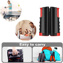 Retractable Table Tennis Net, Black and Red, 190 x 15 cm