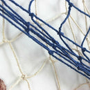 Fishing Net Decor DIY Beige/Blue Nautical Decorative Beach Mediterranean Party - White