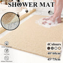 Anti Slip Bathroom Mat Non Slip Shower Floor Mat Quick Dry Soft Comfortable Rug - Grey-45x75cm