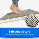Anti Slip Bathroom Mat Non Slip Shower Floor Mat Quick Dry Soft Comfortable Rug - Grey-45x75cm