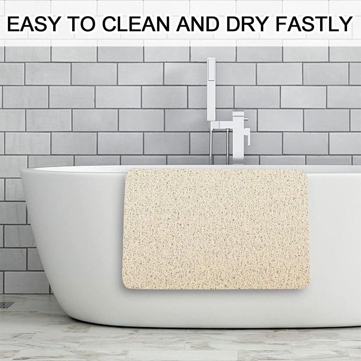Anti Slip Bathroom Mat Non Slip Shower Floor Mat Quick Dry Soft Comfortable Rug - Grey-45x75cm