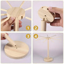 Wooden Noodle Drying Rack Kitchen Pasta Hanger Natural Wood Colour Stable