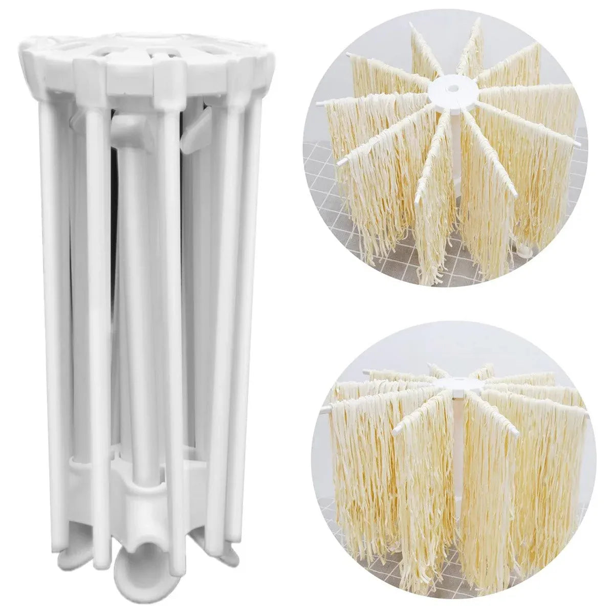 Foldable Pasta Drying Rack 10 Bar Plastic Spaghetti Noodle Dryer Home Kitchen