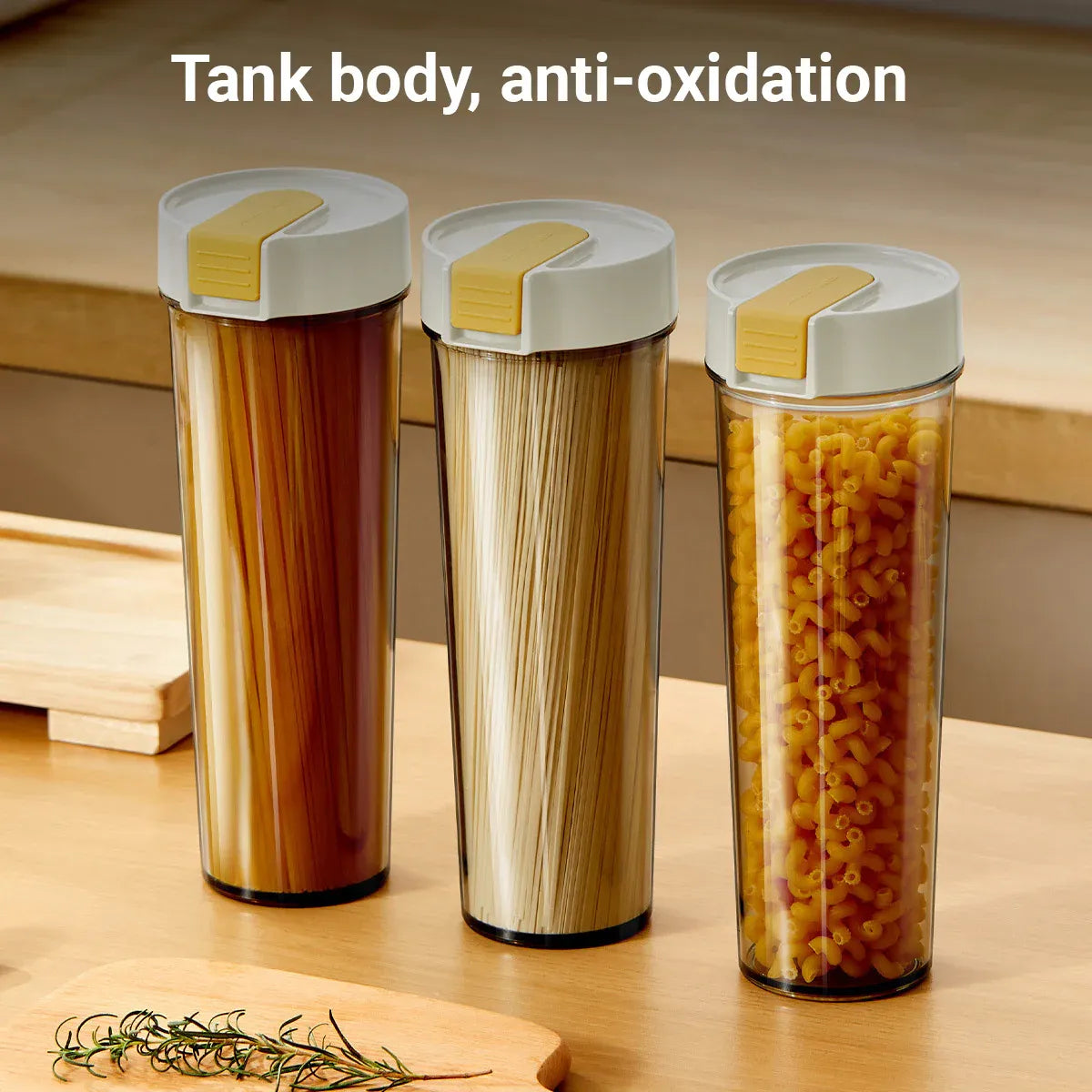 Noodle Storage Box Storage Storage Cylinder Kitchen Noodle Container Airtight - Yellow