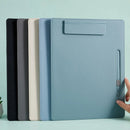 2pcs Leather Clipboard Conference File Holder Hotel Menu Pad Durable Board Clip - Black
