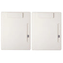 2pcs Leather Clipboard Conference File Holder Hotel Menu Pad Durable Board Clip - Cream