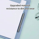 2pcs Leather Clipboard Conference File Holder Hotel Menu Pad Durable Board Clip - Cream