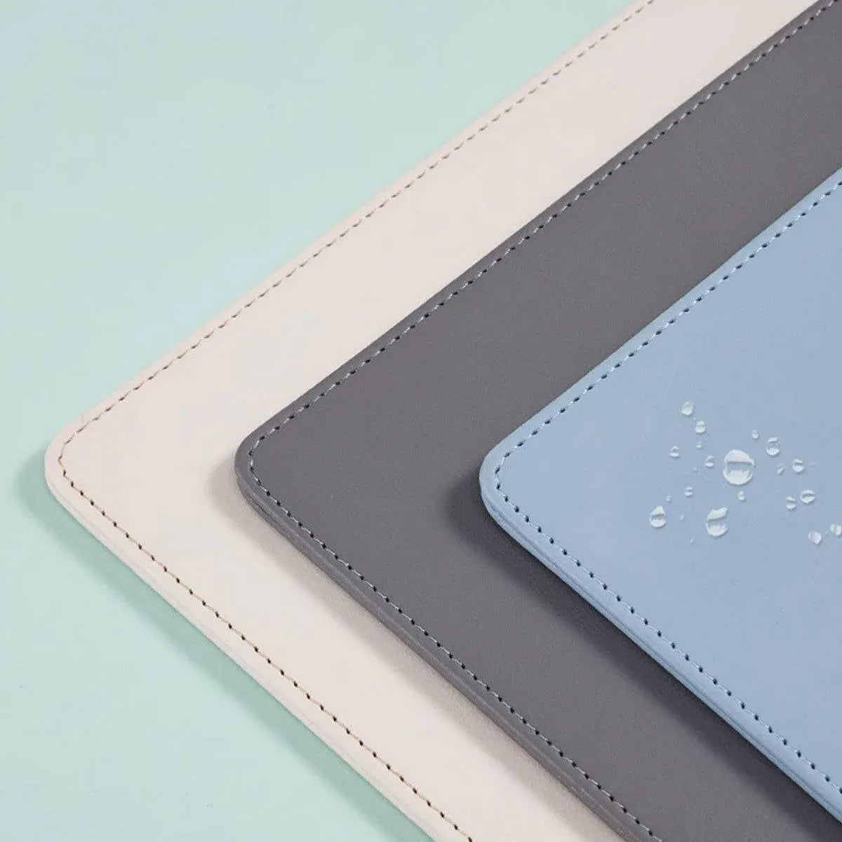 2pcs Leather Clipboard Conference File Holder Hotel Menu Pad Durable Board Clip - Cream