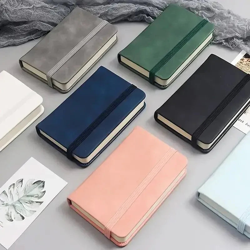 10pcs Mini Pocket Notebook A7 Small Portable Notepad for Office School Use - Pink
