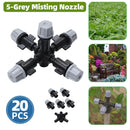 20PCS Anti-Drip Misting Nozzle Water Spray Drip Hanging Atomizing Nozzle Fog Cross