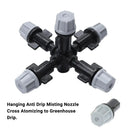 20PCS Anti-Drip Misting Nozzle Water Spray Drip Hanging Atomizing Nozzle Fog Cross