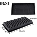 10pcs Garden Black Plastic Rectangle Plant Seedling Propagation Seeding Tray