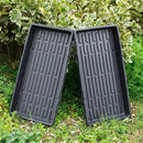 10pcs Garden Black Plastic Rectangle Plant Seedling Propagation Seeding Tray