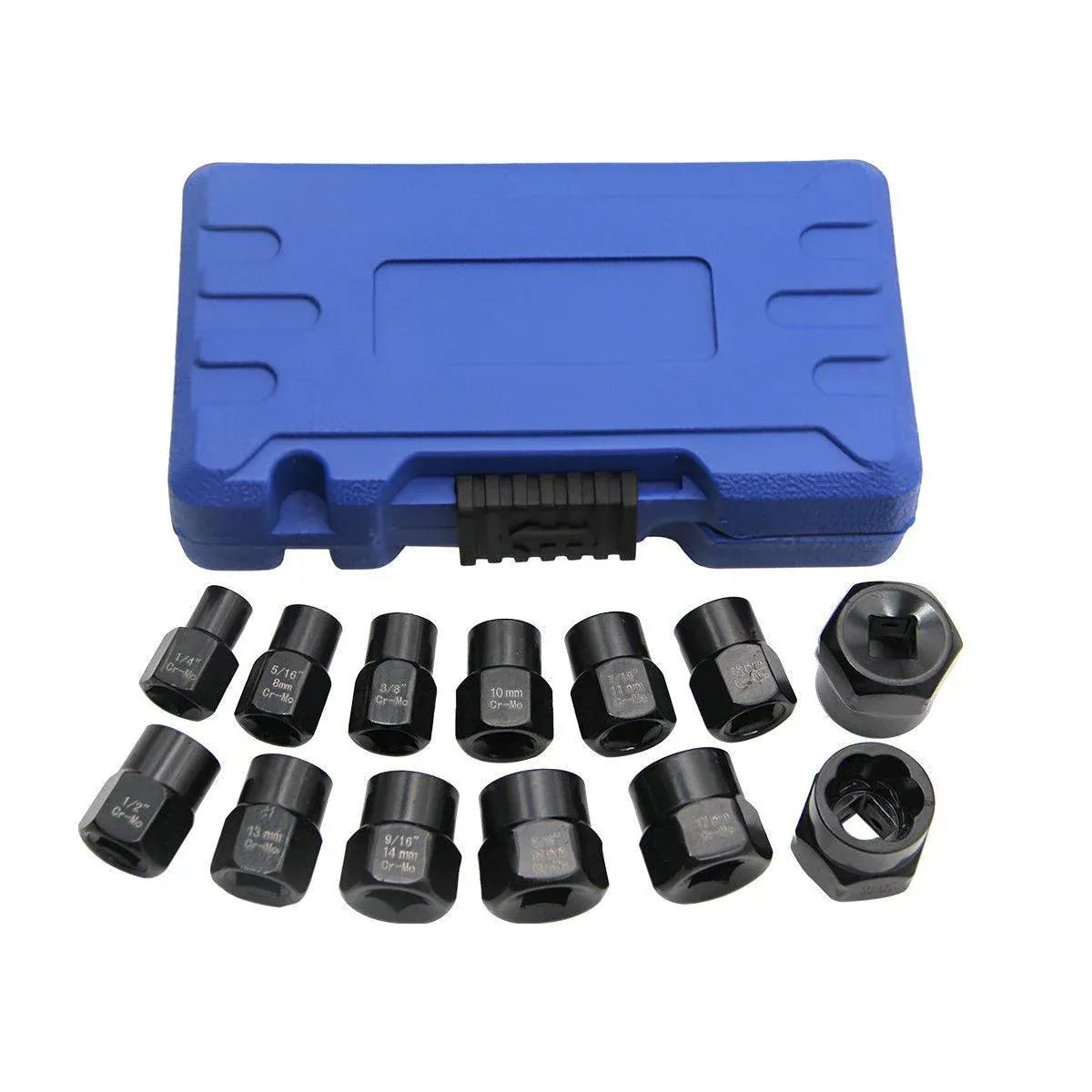 13 Piece Impact Bolt Nut Remover Set Extractor Socket Tool for Stripped Nuts Bolt