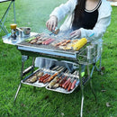 2X Stainless Steel Oblong Tray Plate Serving Tray Silver Dinner Food Kitchenware - 30X40CM