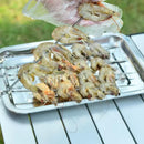 2X Stainless Steel Oblong Tray Plate Serving Tray Silver Dinner Food Kitchenware - 30X40CM
