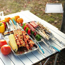 2X Stainless Steel Oblong Tray Plate Serving Tray Silver Dinner Food Kitchenware - 30X40CM