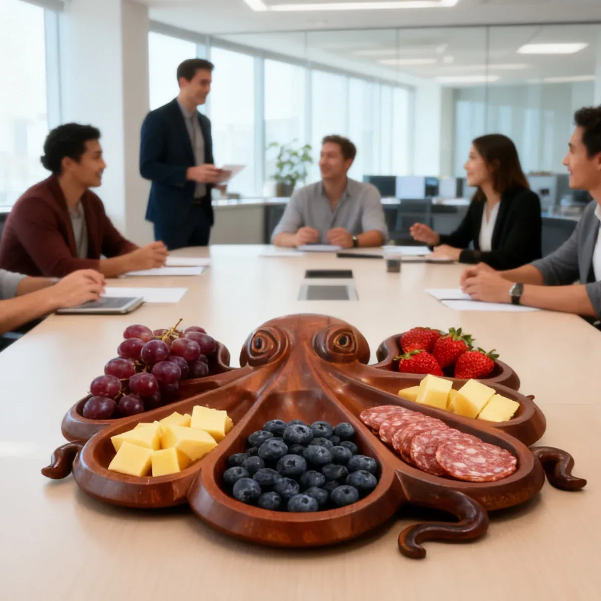 Octopus Shaped Food Tray Serving Plate for Kitchen Hotel Restaurant Party Food