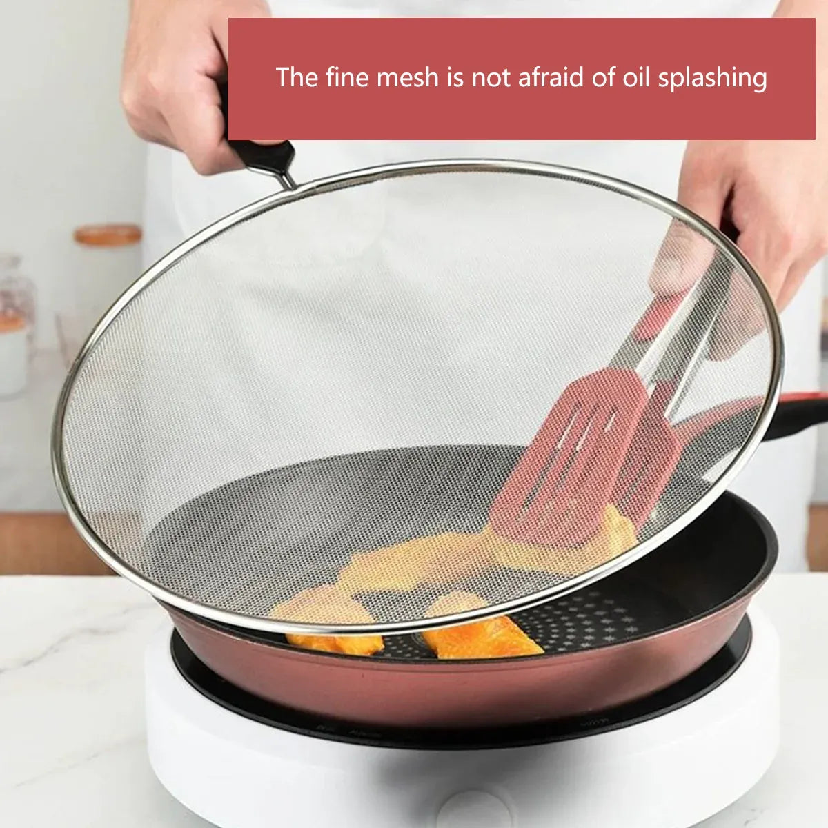 Splatter Screen 3PCS Stainless Steel Mesh Guard for Frying Pan Oil Splash Shield