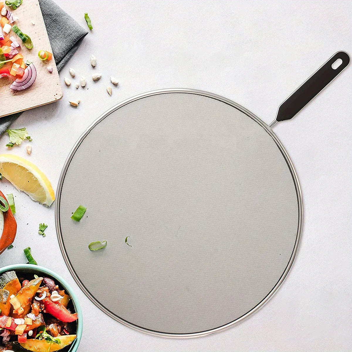 Splatter Screen 3PCS Stainless Steel Mesh Guard for Frying Pan Oil Splash Shield