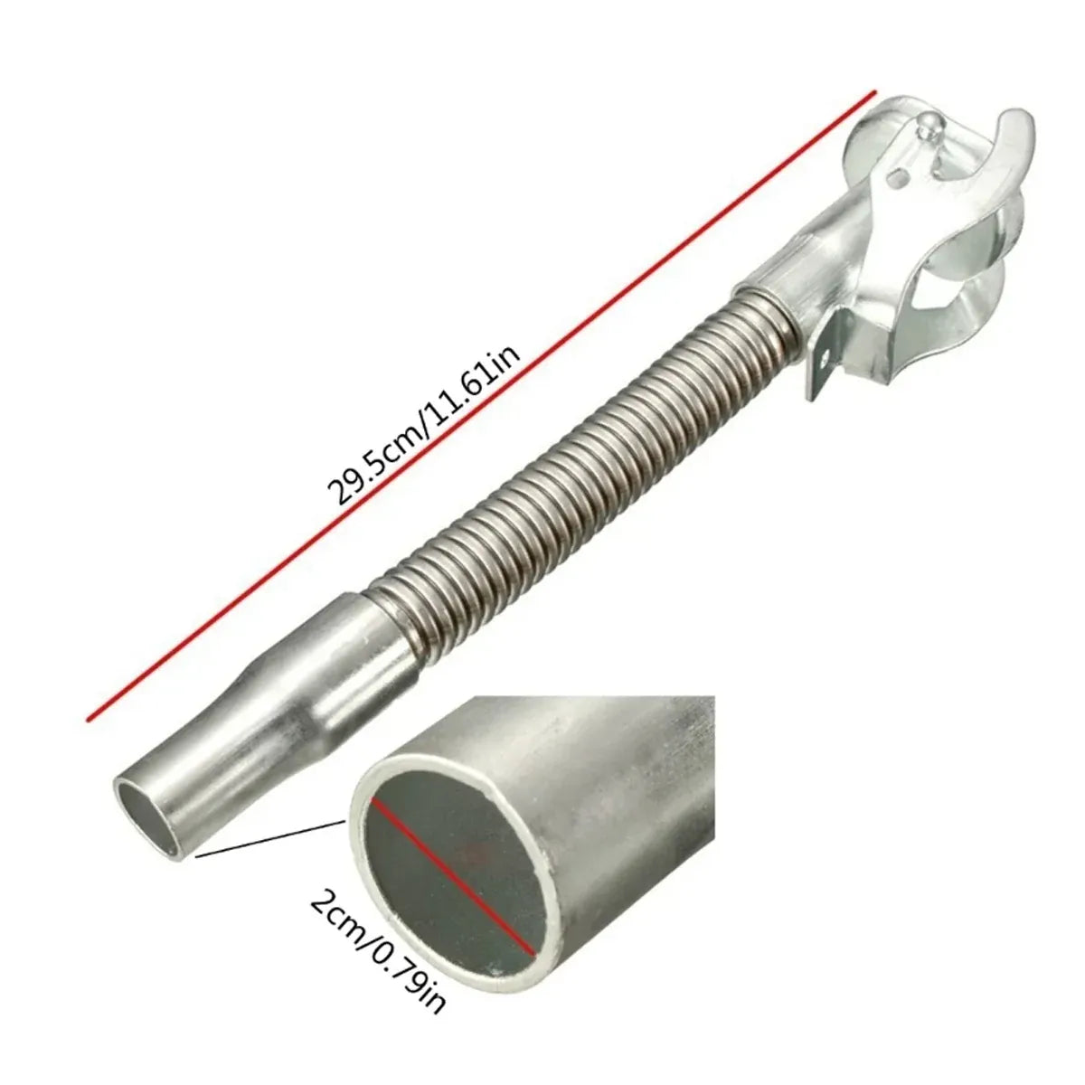 Stainless Steel Oil Pourer Oil Nozzle Tube Metal Material Bendable Press Lid