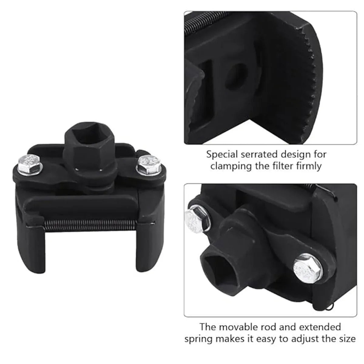 U Shaped Filter Wrench Universal Oil Filter Removal Spanner Tool Adjustable Grip