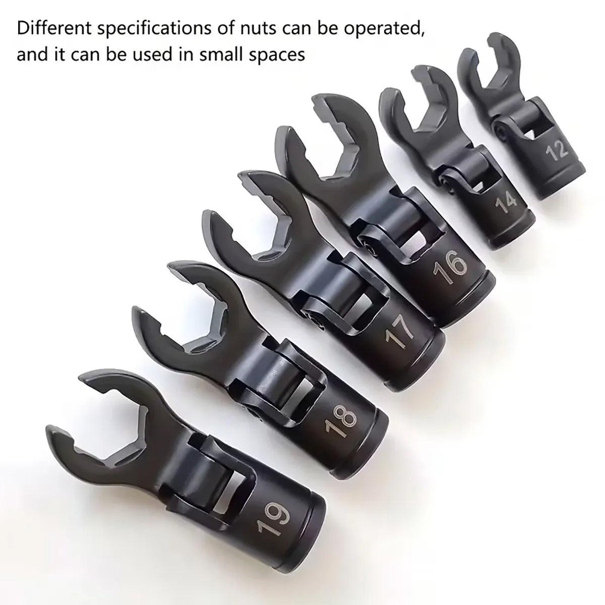 6PCS Fuel Line Wrench Set Swivel Head Injector Nozzle Tool Kit
