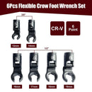 6PCS Fuel Line Wrench Set Swivel Head Injector Nozzle Tool Kit