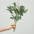 5PCS Artificial Olive Branch Greenery Fake Olive Leave with Fruit for Home Decor