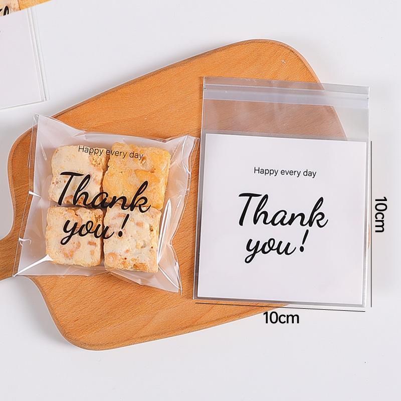 500 Pack Self Adhesive Cookie Packaging Bags Vibrant Designs OPP Material - Happy Everyday 14*14*3cm