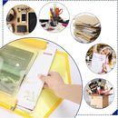 A4 Document Bag Plastic Clear Wallet Seal File Folder Paper Envelope Button Bag
