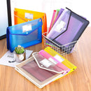 A4 Document Bag Plastic Clear Wallet Seal File Folder Paper Envelope Button Bag