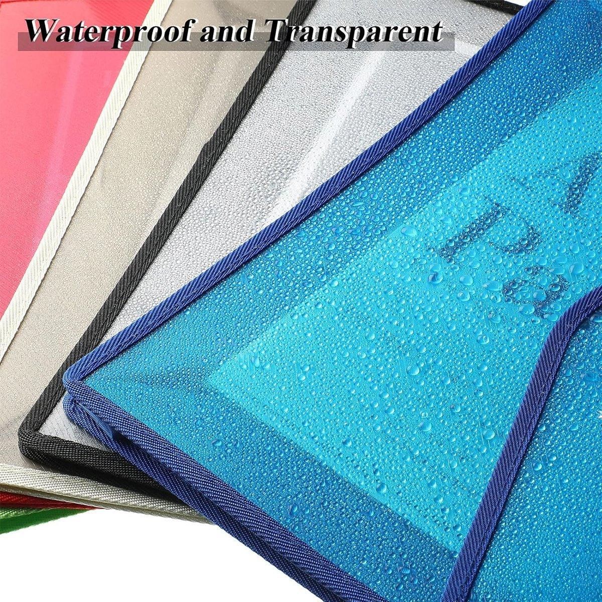 A4 Document Bag Plastic Clear Wallet Seal File Folder Paper Envelope Button Bag
