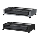 Under Bed Storage Rack Square Design with Wheels Rolling Trolley Box for Home - Black