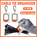 2pcs Square Cable Tie Organizer Fluorescent Portable Holder for Wire Management