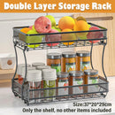 2 Tier Countertop Storage Basket Rack Kitchen Vegetable Fruit Snack Organizer